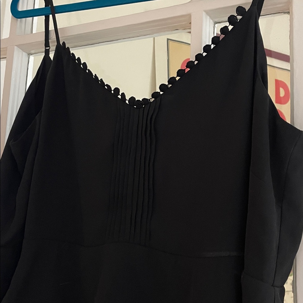 Black Ruffled Tank Top - Picture 2 of 3